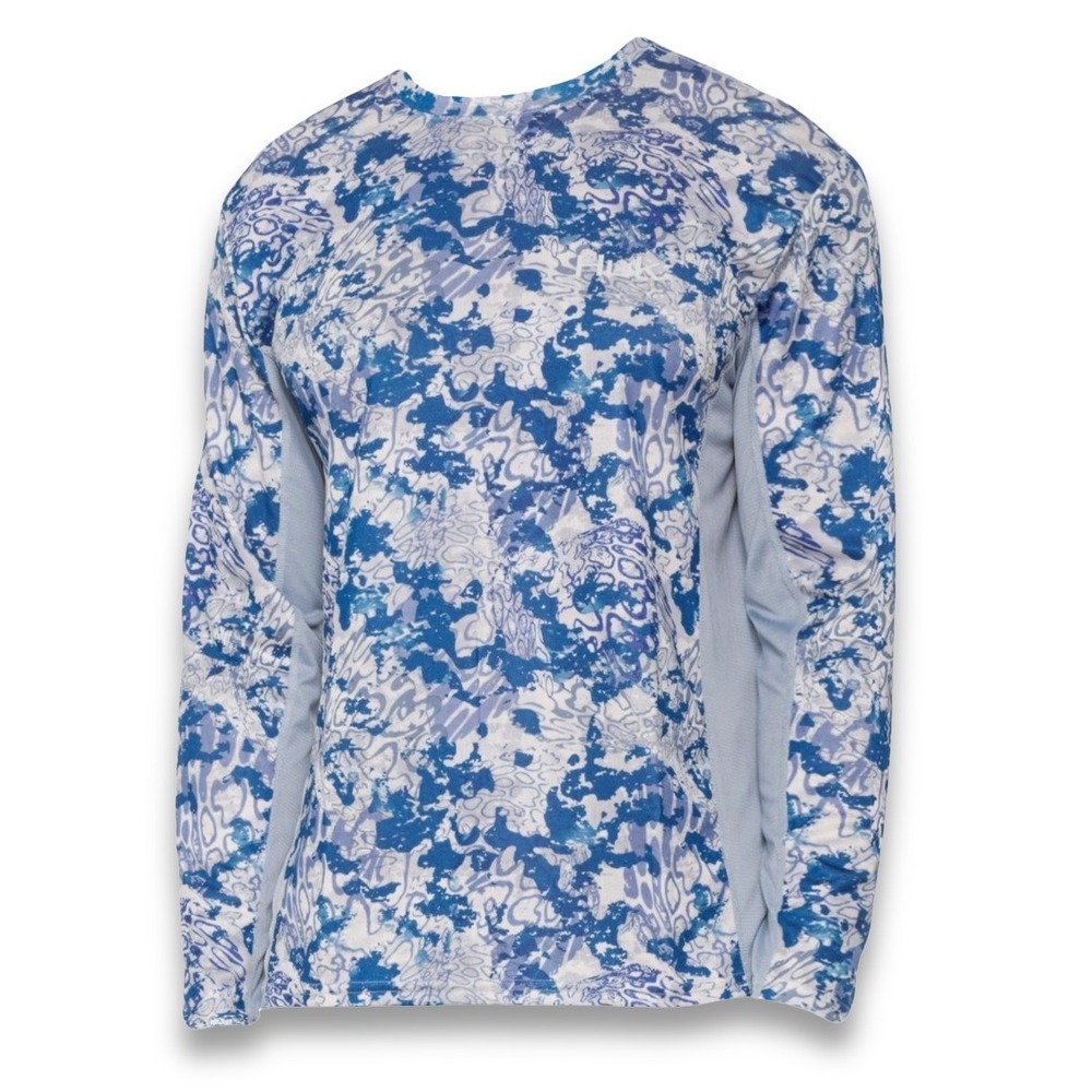HUK‎ Icon X Tide Change UPF 50+ Shirt - NWT Mens Medium Blue / Multi - #44234-A1
